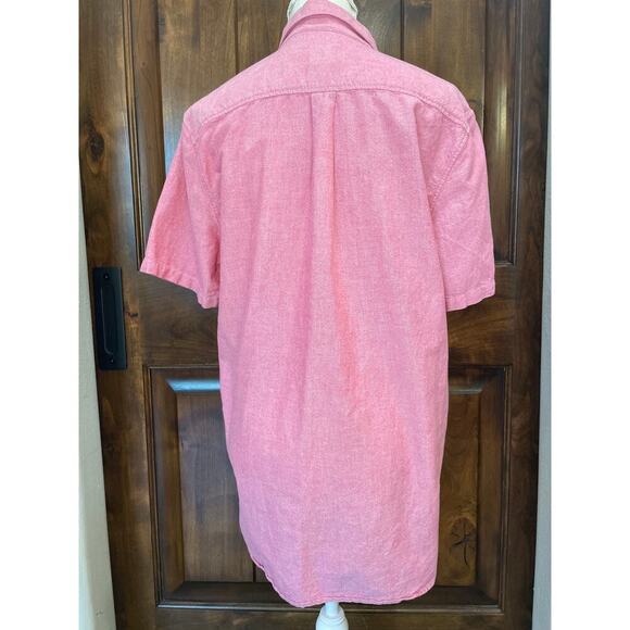 Vans Men’s Collared Short-sleeved Button Up Red Shirt. Size medium. - Picture 2 of 7